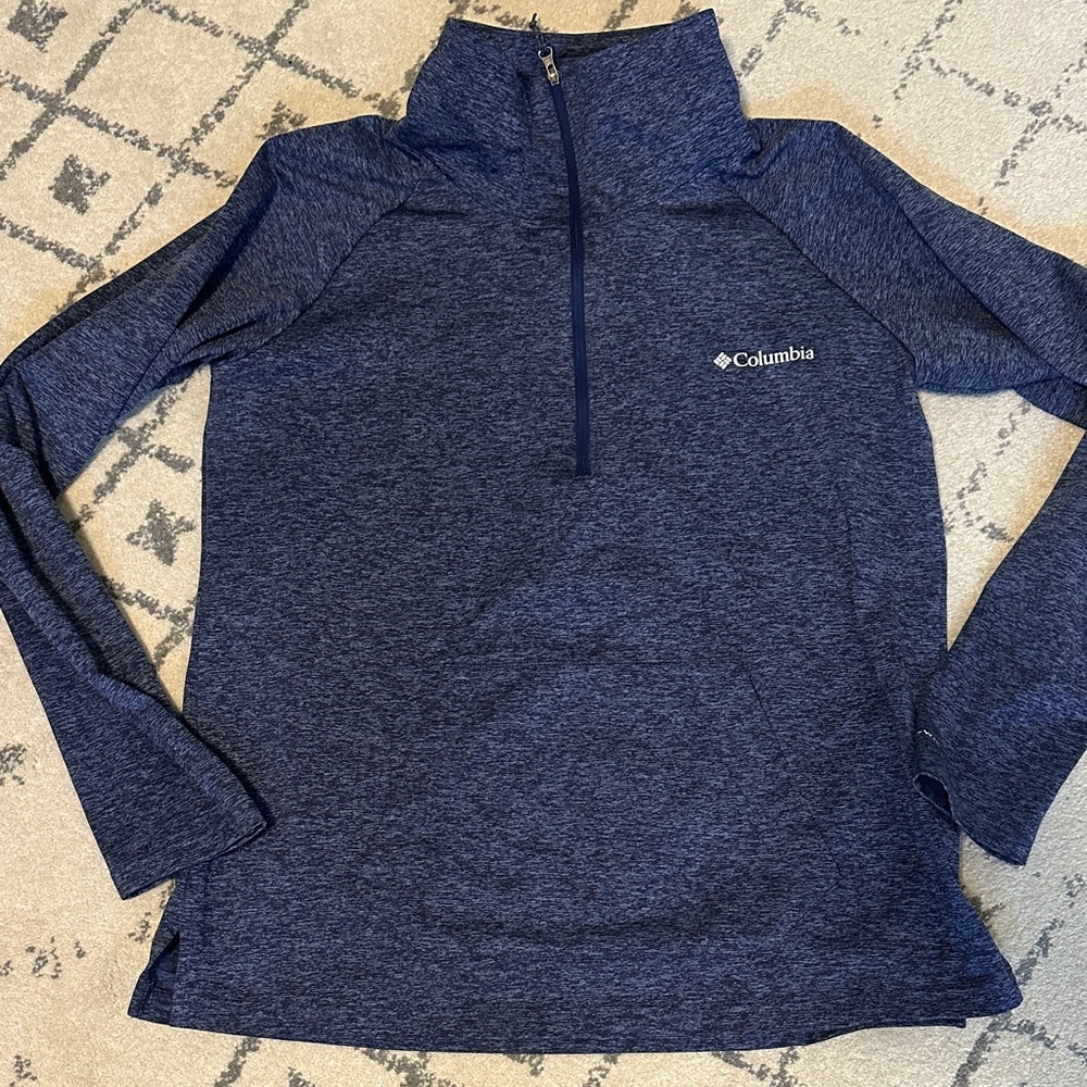 Columbia Navy Heather Quarter-Zip Top